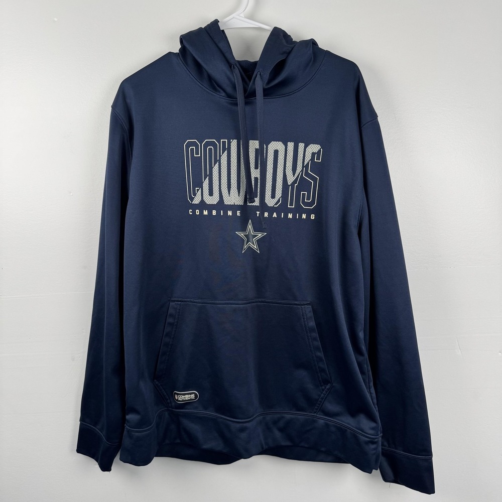 Dallas Cowboys Hoodie Mens XL NFL Football Combine Training Pullover Team Navy